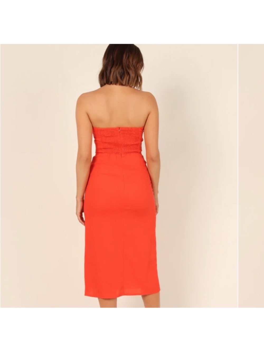 Petal & Pup Leruzi Orange Stapless Midi Dress - Picture 6 of 6